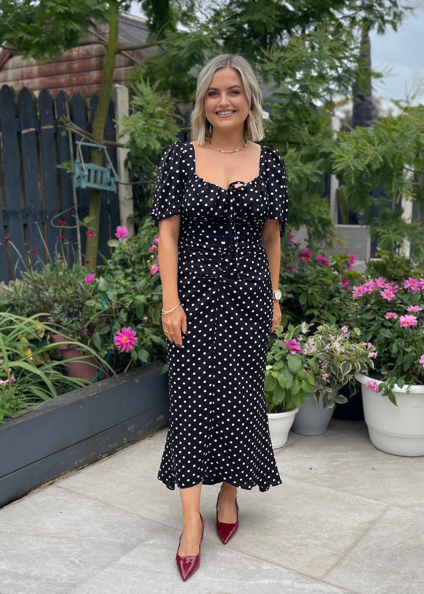 Maribel Midi Dress Polka Dot