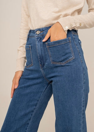Kylie Wide Leg Denim Jean