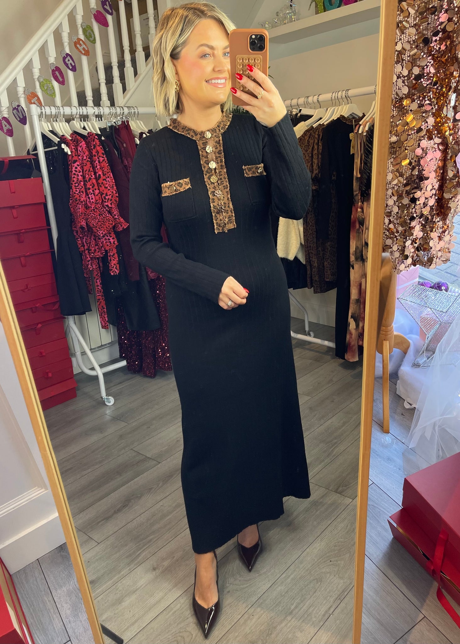 Ashley Ribbed Knit Dress