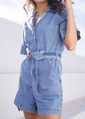 Ava Denim Playsuit