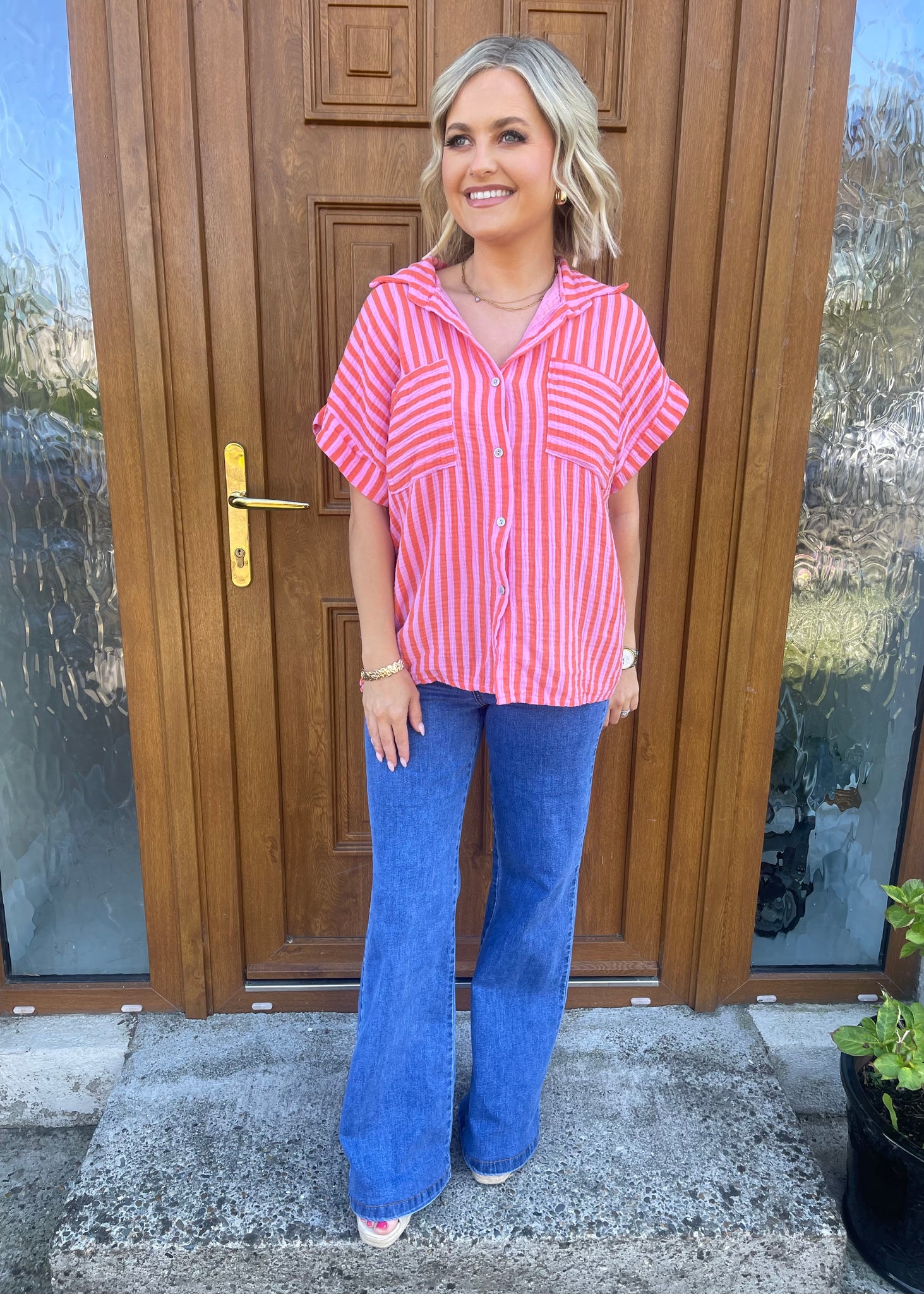 Vivienne Shirt Pink & Coral