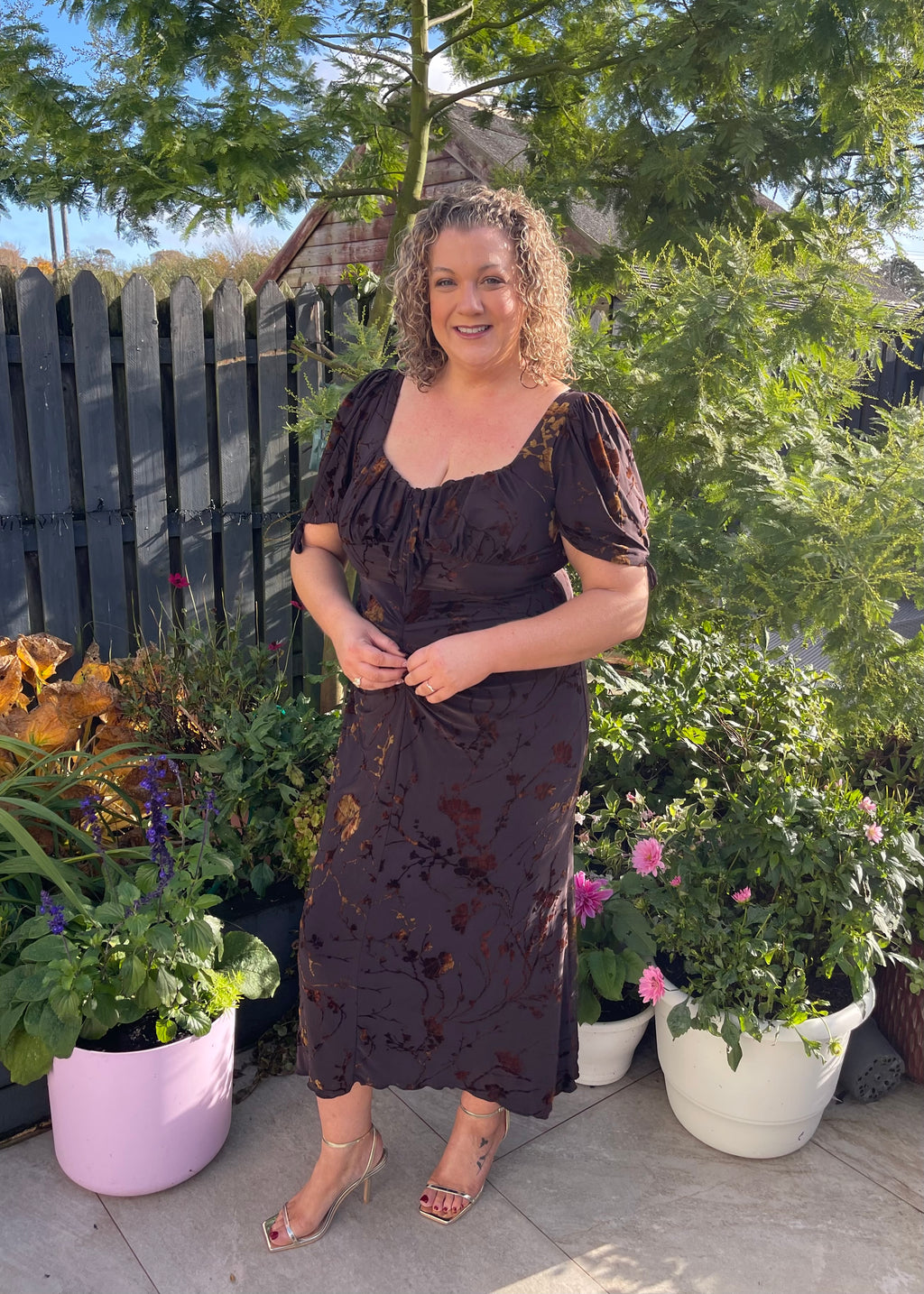 Maribel Midi Dress Brown