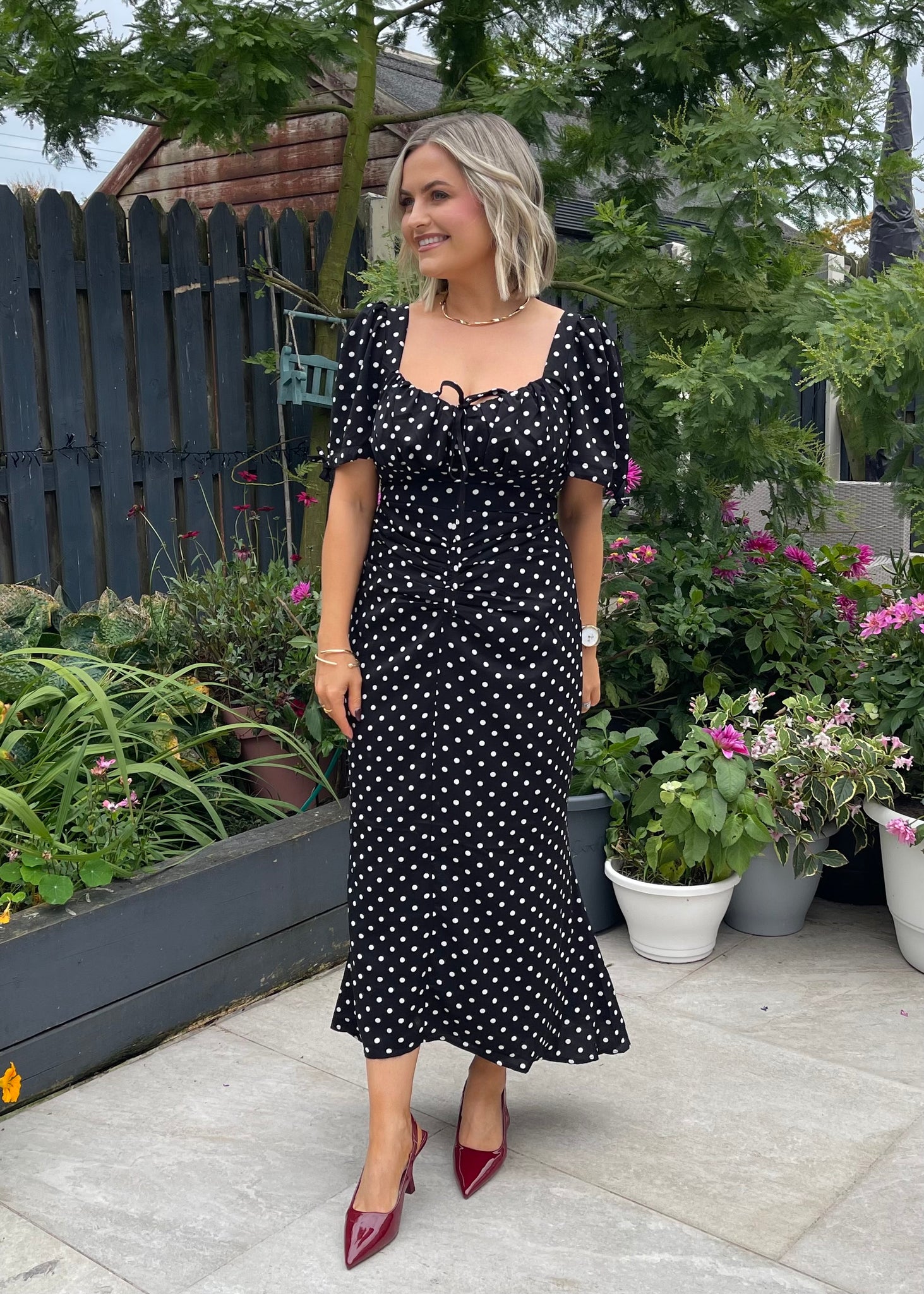 Maribel Midi Dress Polka Dot