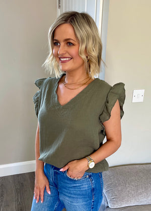 Chelsey Top Khaki