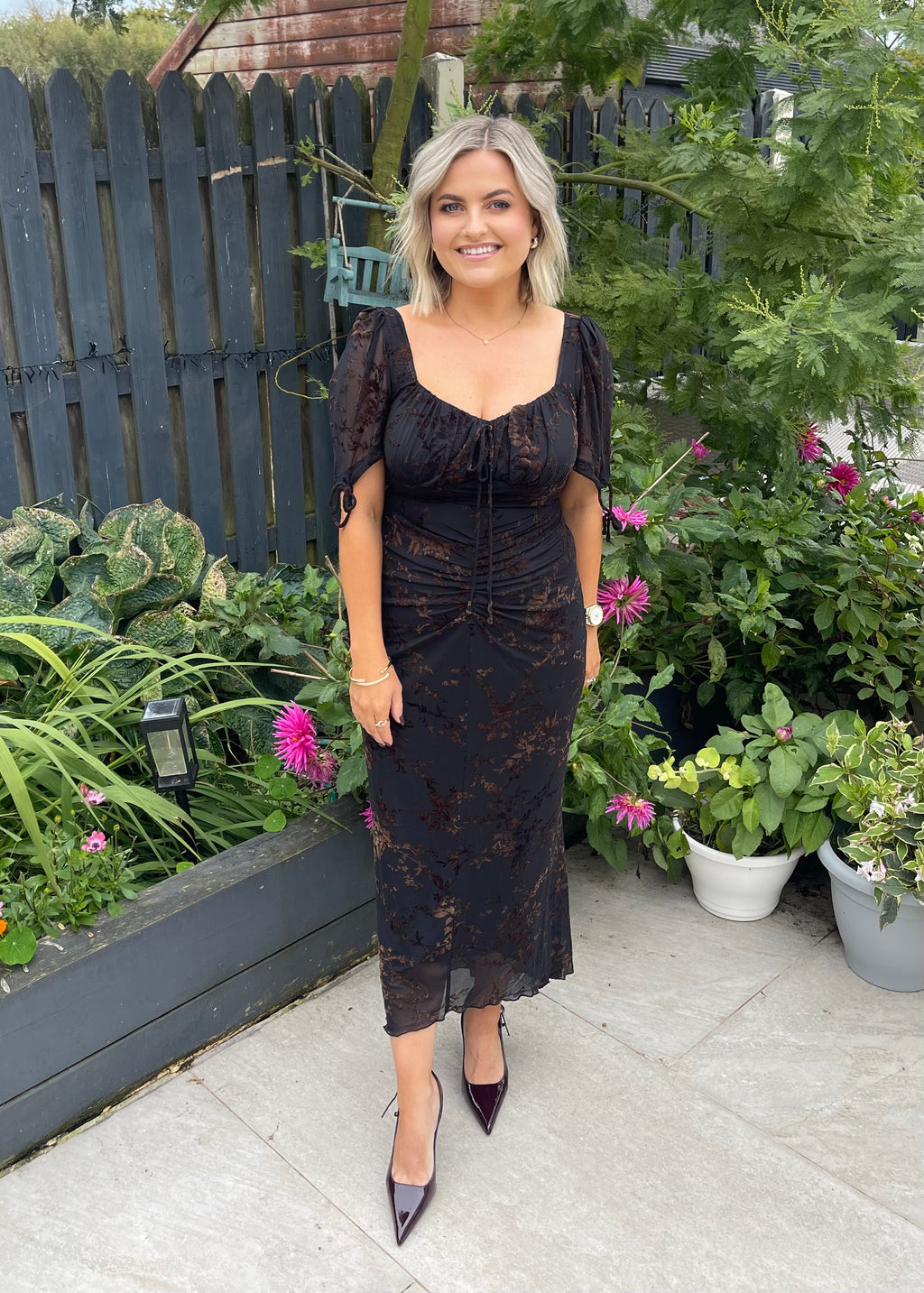 Maribel Midi Dress Brown