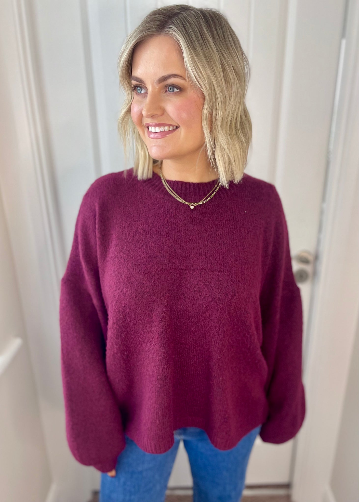 Ayda Knit Sweater Burgundy