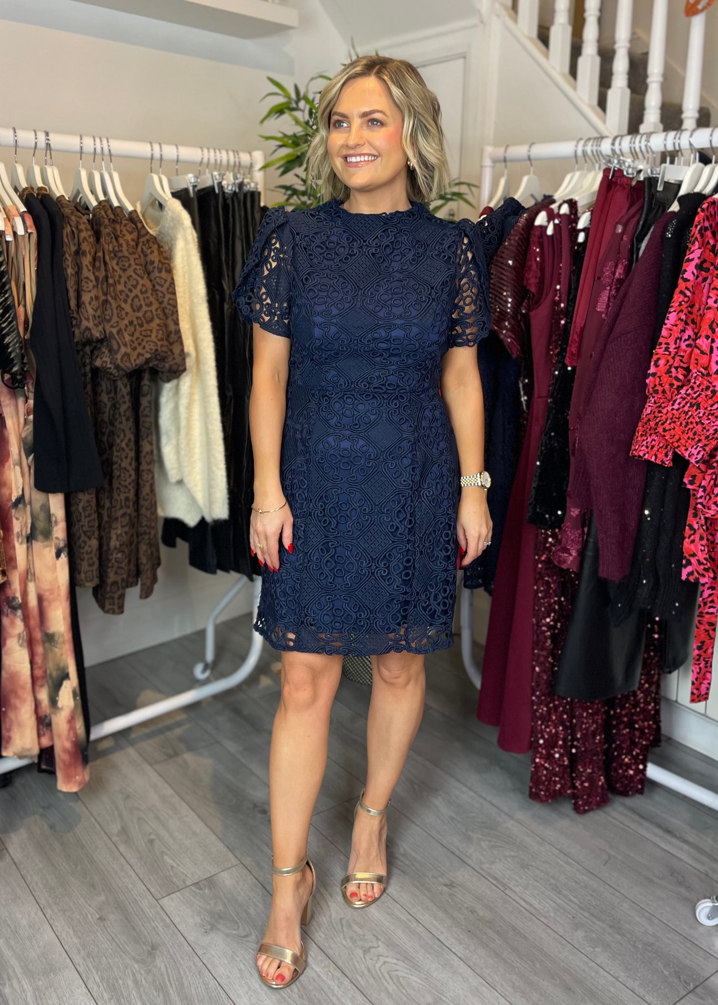 Belle Tulip Mini Dress Navy