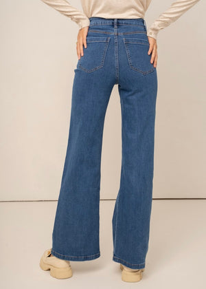 Kylie Wide Leg Denim Jean