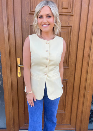 Sienna Waistcoat Yellow