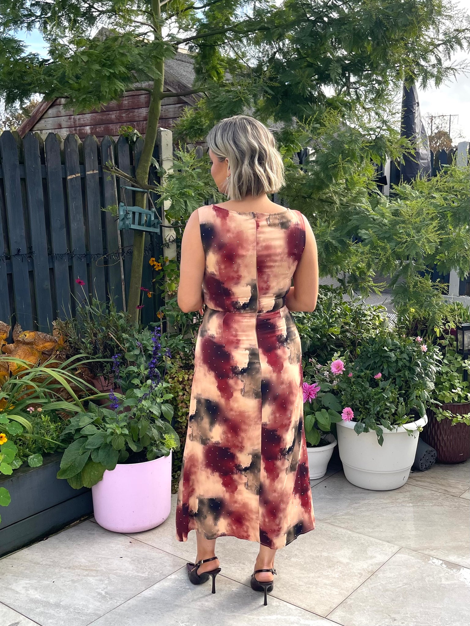 Maya Abstract Midi Dress