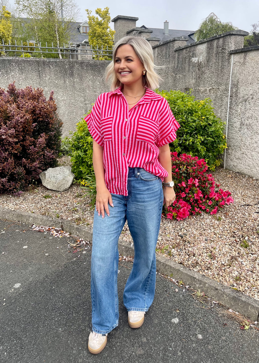 Vivienne Shirt Red & Pink