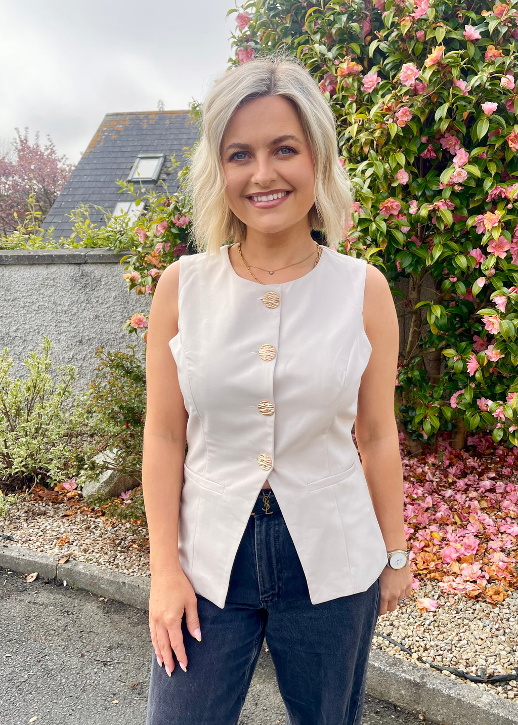 Emily Waistcoat Beige