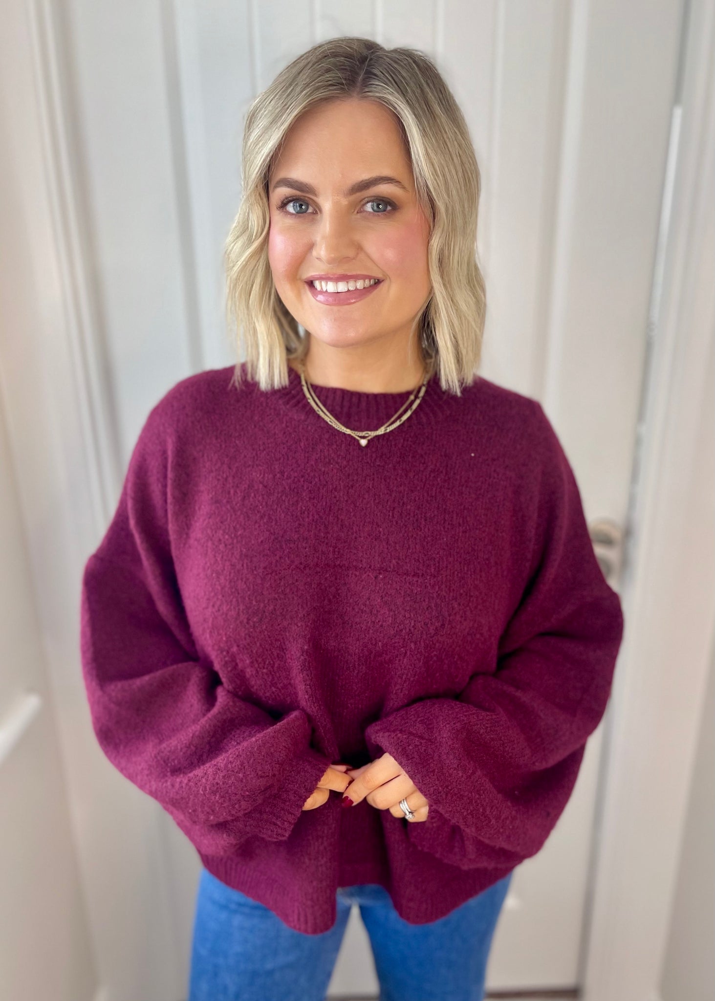 Ayda Knit Sweater Burgundy