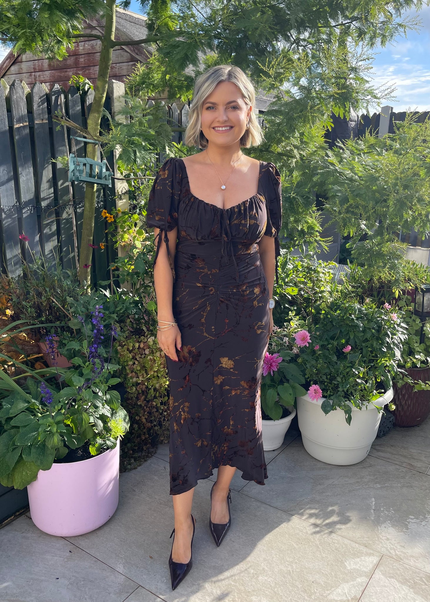 Maribel Midi Dress Brown