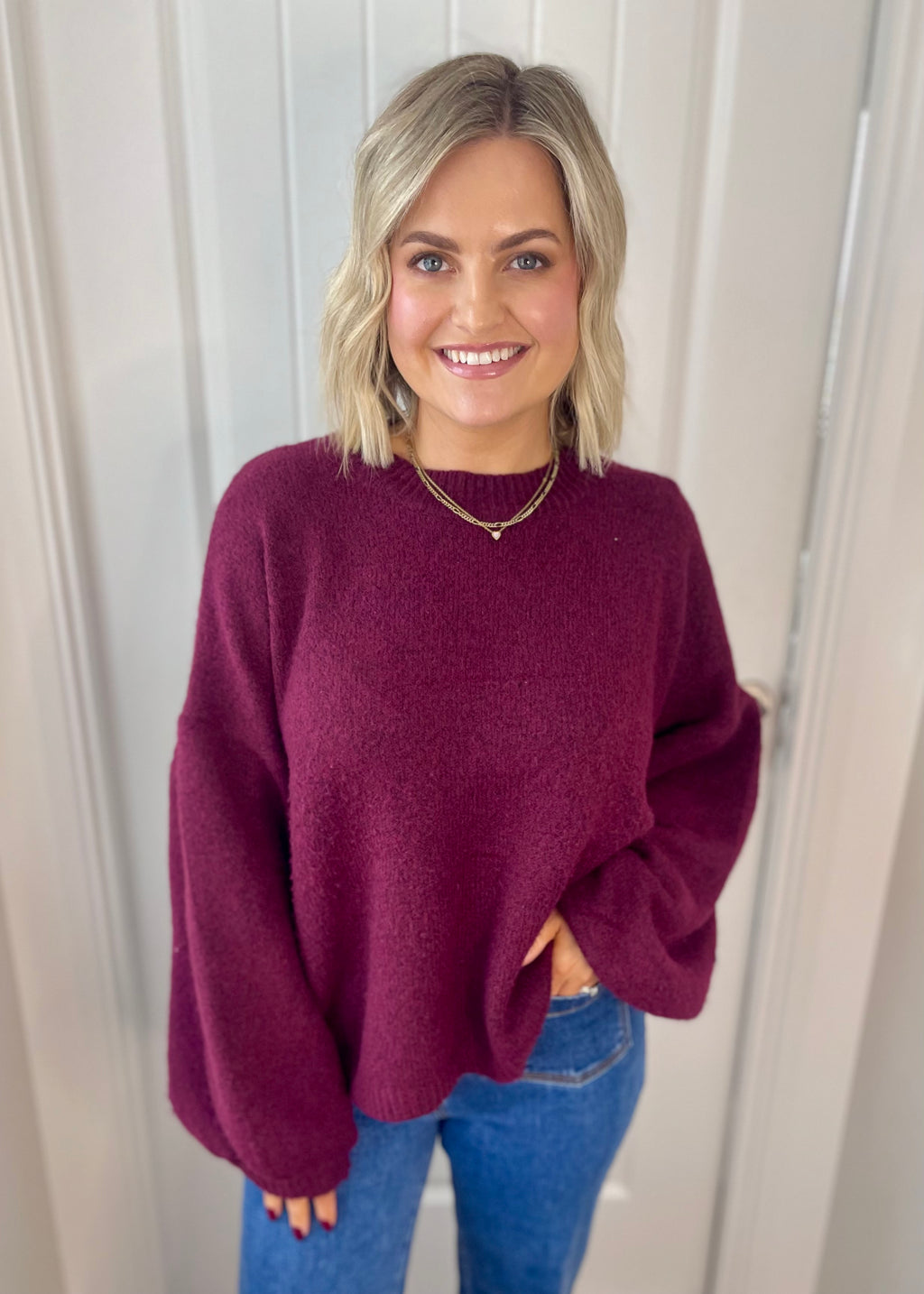 Ayda Knit Sweater Burgundy
