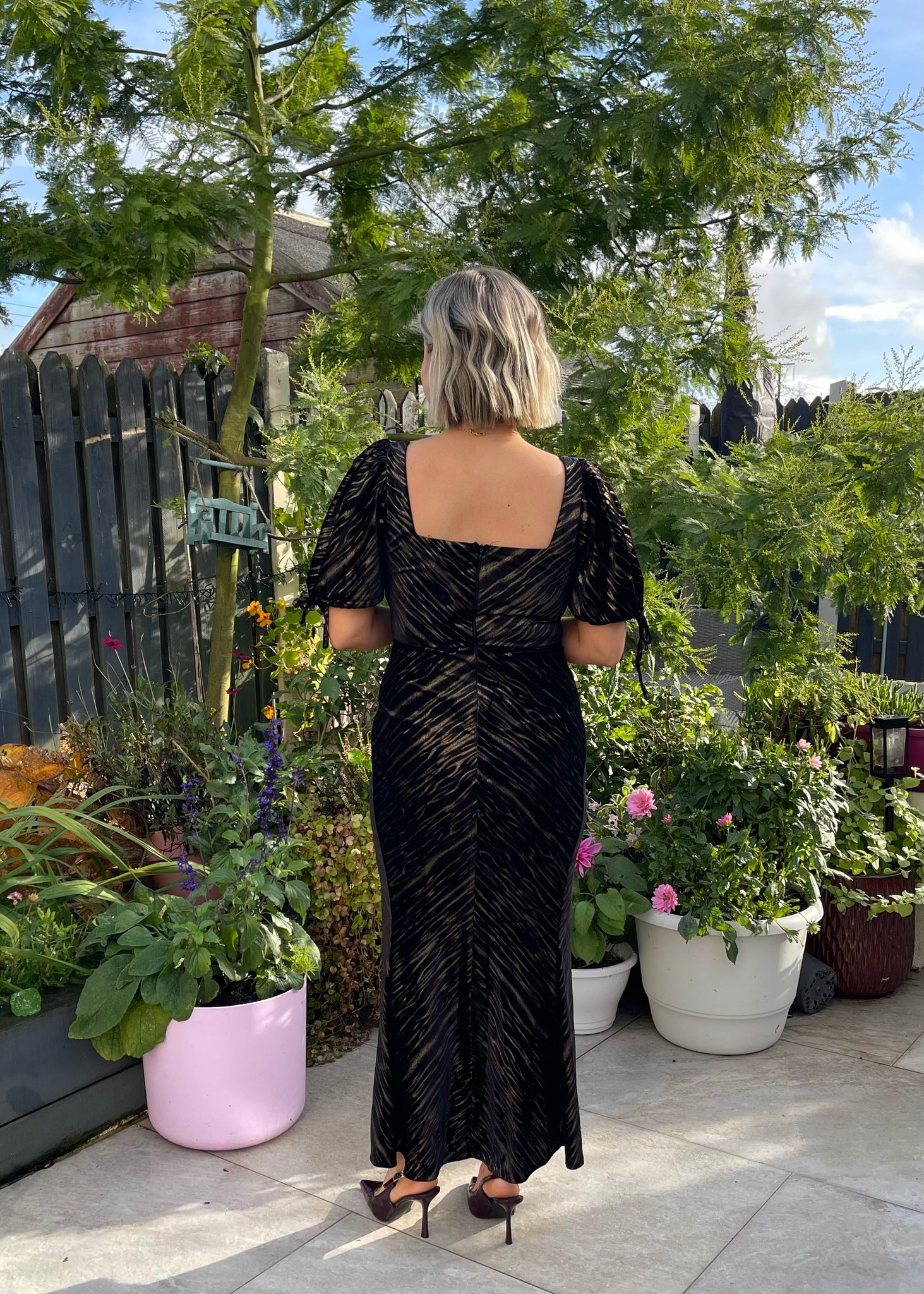 Maribel Midi Dress Black Velvet