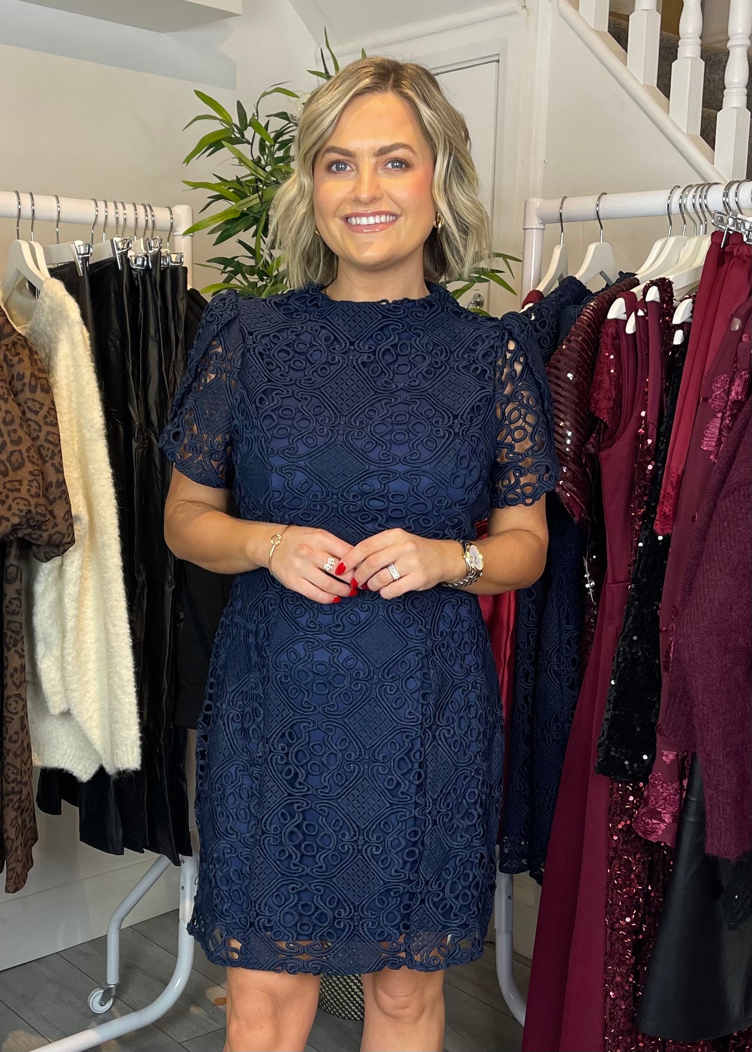 Belle Tulip Mini Dress Navy