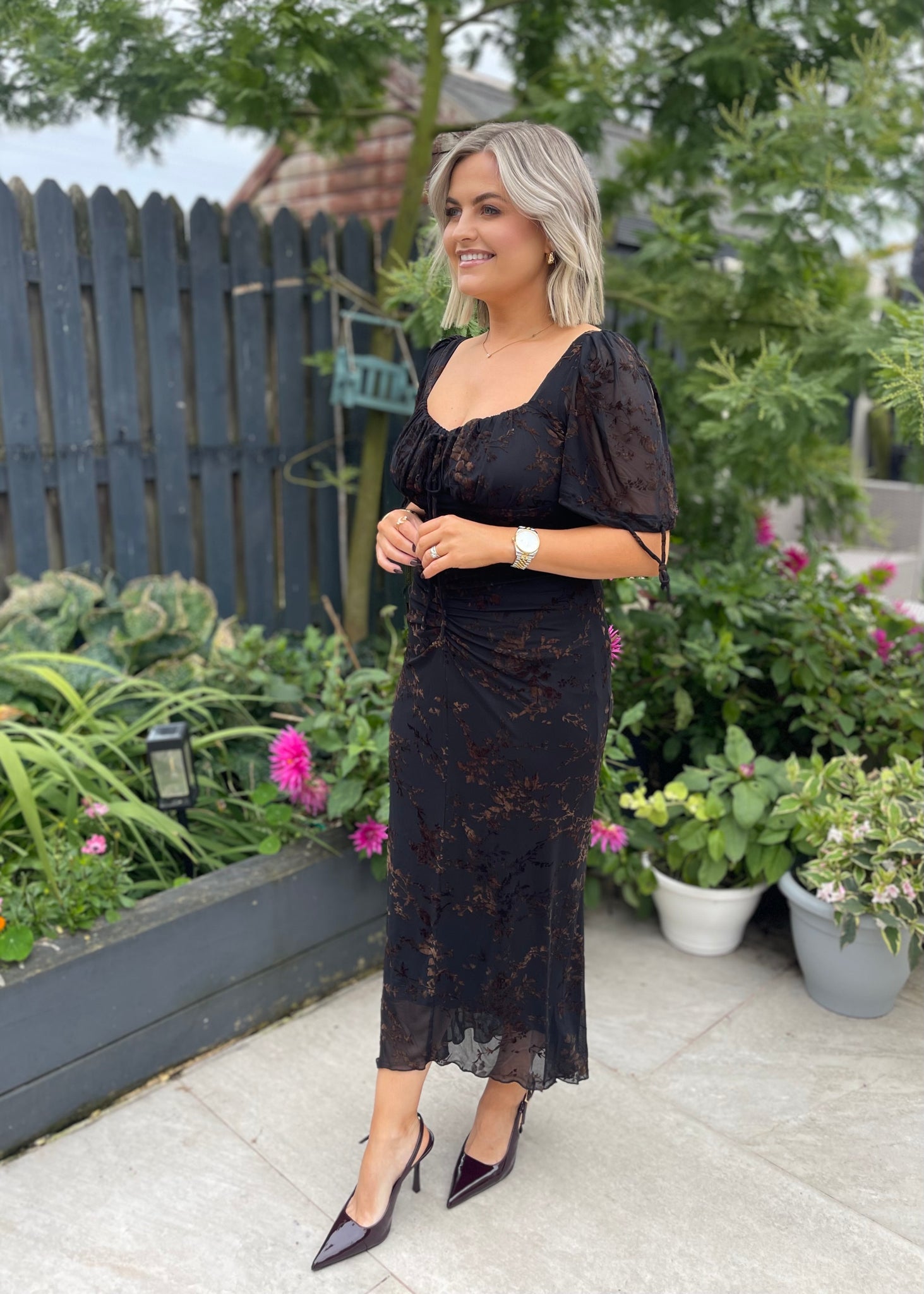 Maribel Midi Dress Brown