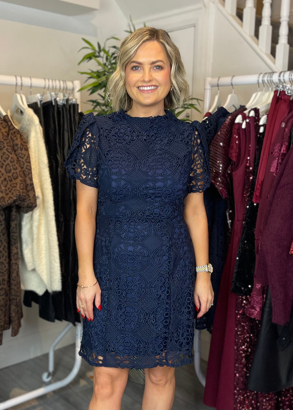 Belle Tulip Mini Dress Navy