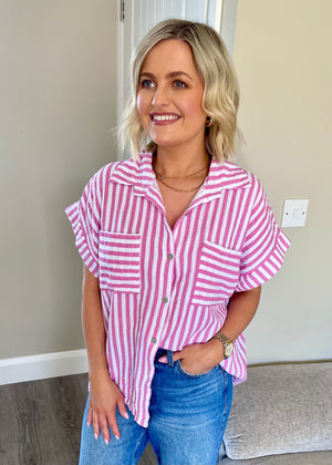 Vivienne Shirt Pink & White
