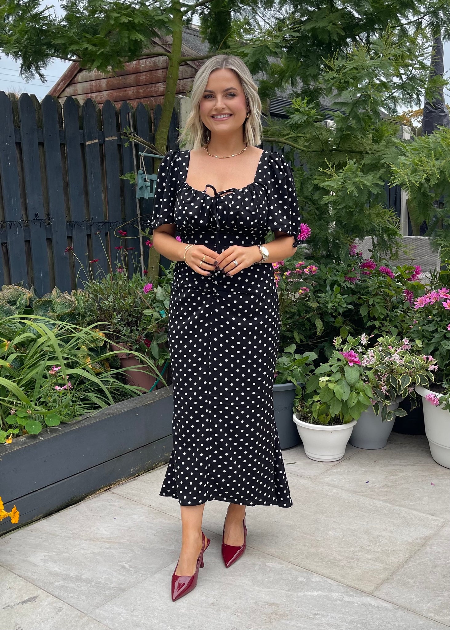 Maribel Midi Dress Polka Dot