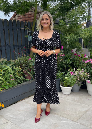 Maribel Midi Dress Polka Dot