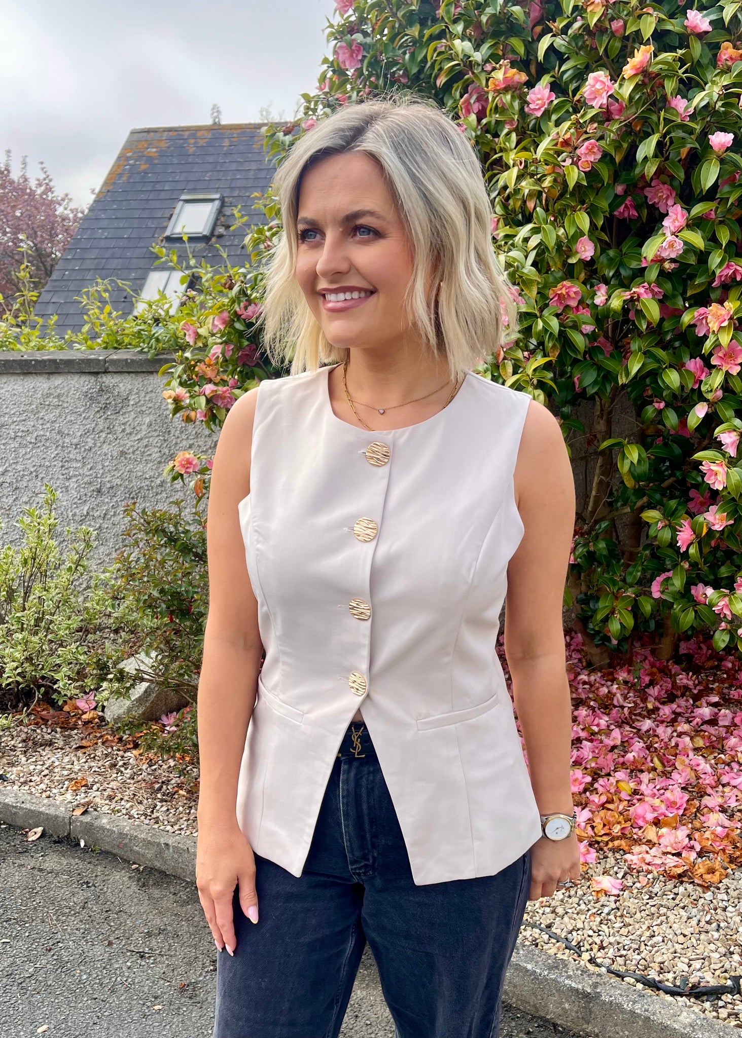 Emily Waistcoat Beige
