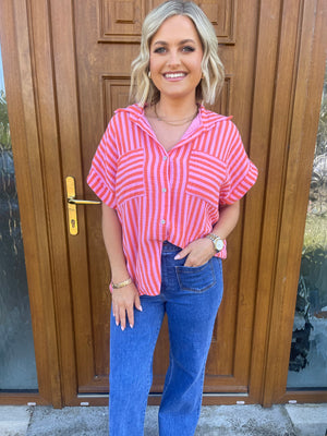 Vivienne Shirt Pink & Coral