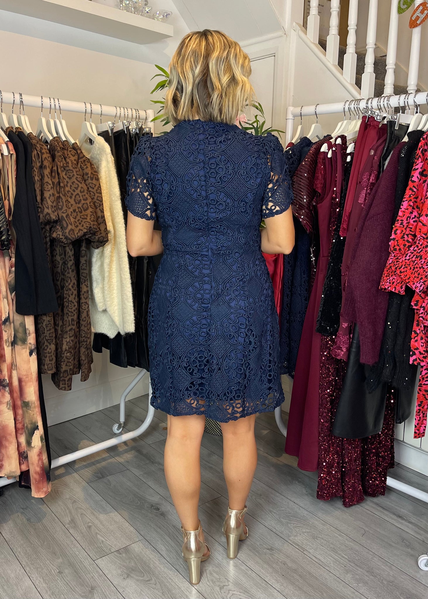 Belle Tulip Mini Dress Navy