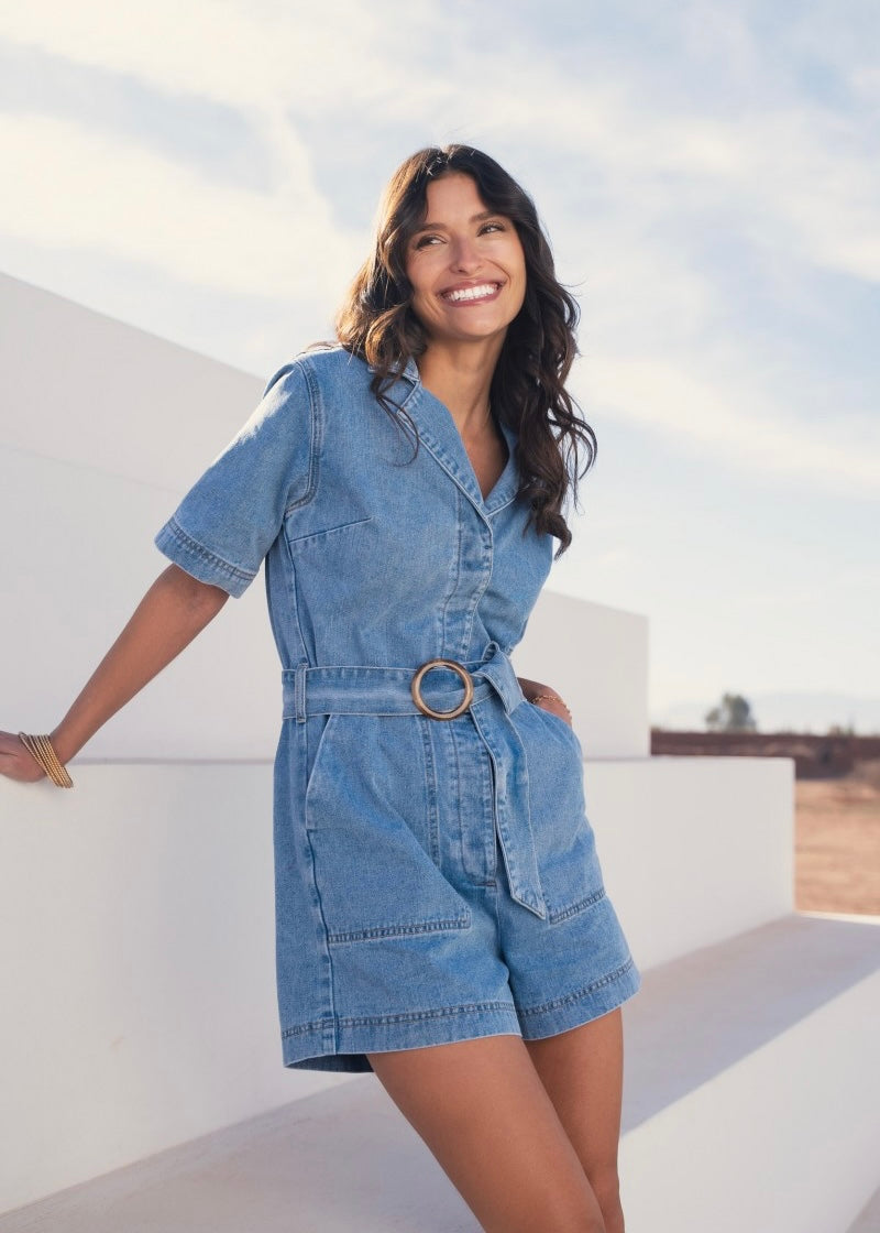 Ava Denim Playsuit