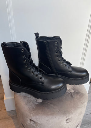 Black biker boots