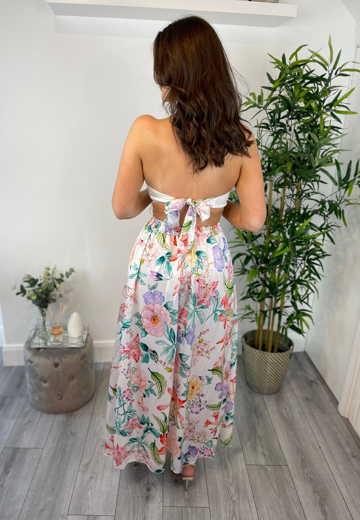 Maxi Halterneck dress in Floral print