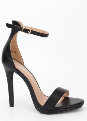 Black strappy heels